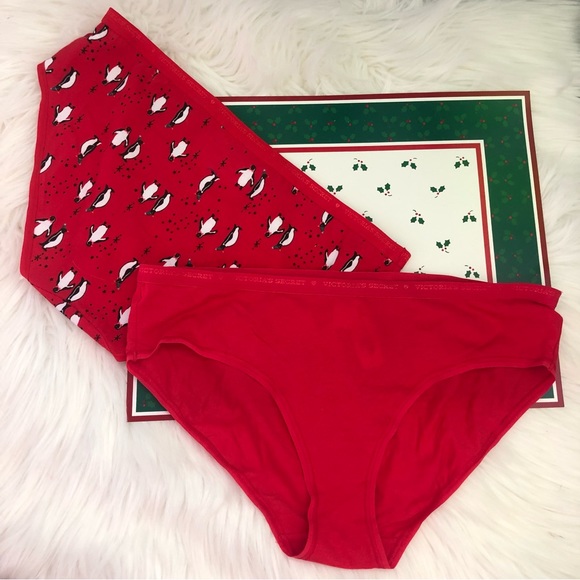 New Victoria’s Secret Cotton Panties Size Large - Christmas Holiday Winter - Picture 2 of 7